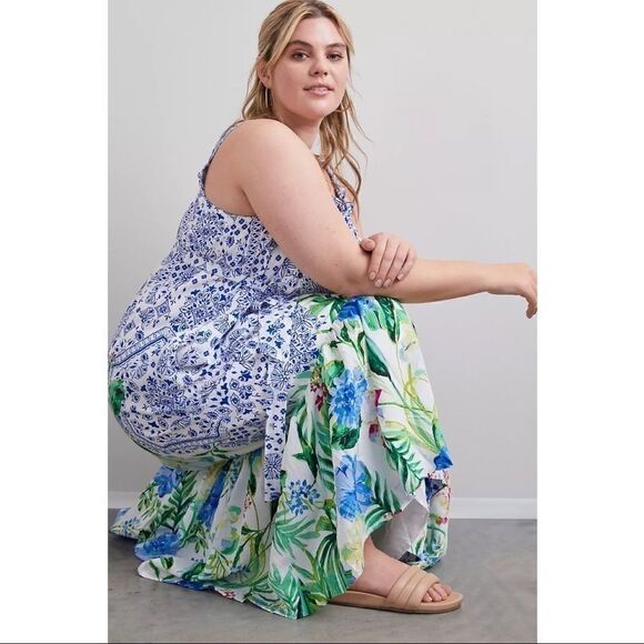 NEW Anthropologie Maeve Bouquet Flounced Maxi Dress X-Small & Small & Medium - Picture 6 of 7